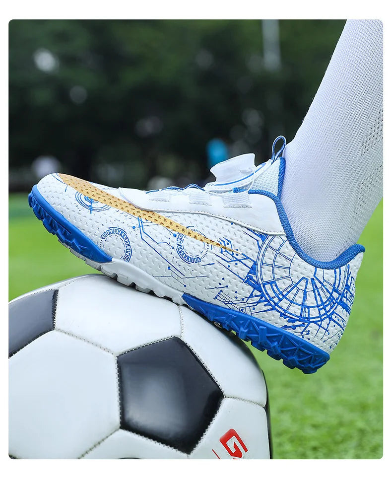 30-40# Personality Stylish And Comfortable Boys Girls Training Game Sneakers Indoor Outdoor Lawn Youth Student Soccer Shoes