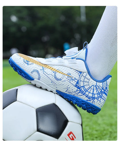30-40# Personality Stylish And Comfortable Boys Girls Training Game Sneakers Indoor Outdoor Lawn Youth Student Soccer Shoes