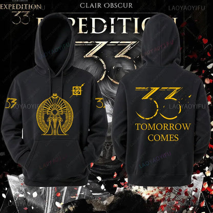 Expedition 33 Men Women Hoodies Dark Fantasy Pullovers Rpg Gamer Expedition 33 Hooded Lover Gift Video Game Graphic Sweatshirt