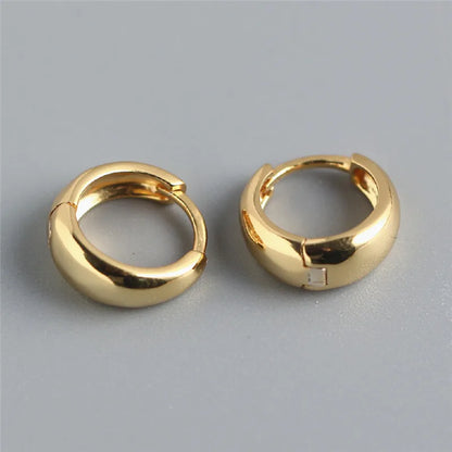 Real 100% 925 Sterling Silver Punk Hip-Hop Link Chain Gothic Studs Earrings for Fashion Women Jewelry Accessories 2022