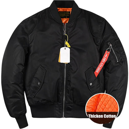 Bomber Jacket Men's Thickened Cotton Pad Coat  Autumn and Winter Baseball Uniform  Coat for Men
