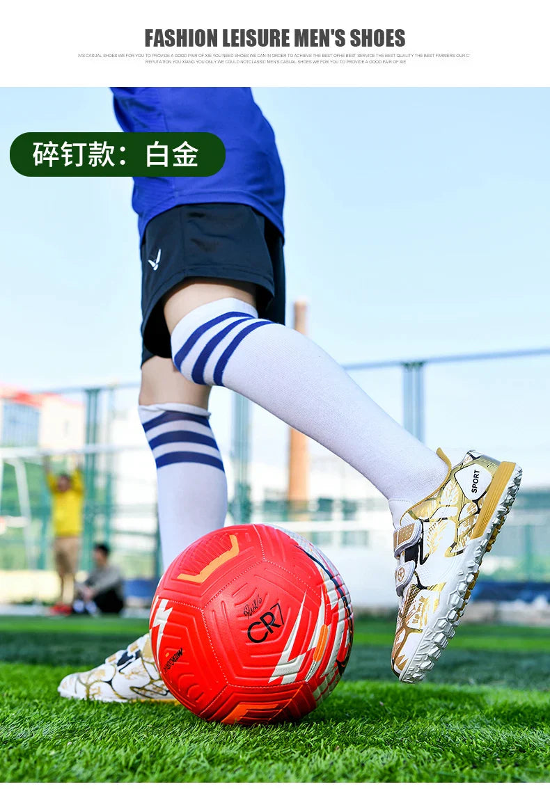 Professional Football Shoes Kids Futsal Sneakers Outdoor Low-cut Soccer Shoes Boys Lightweight Non-slip Children's Sports Shoes