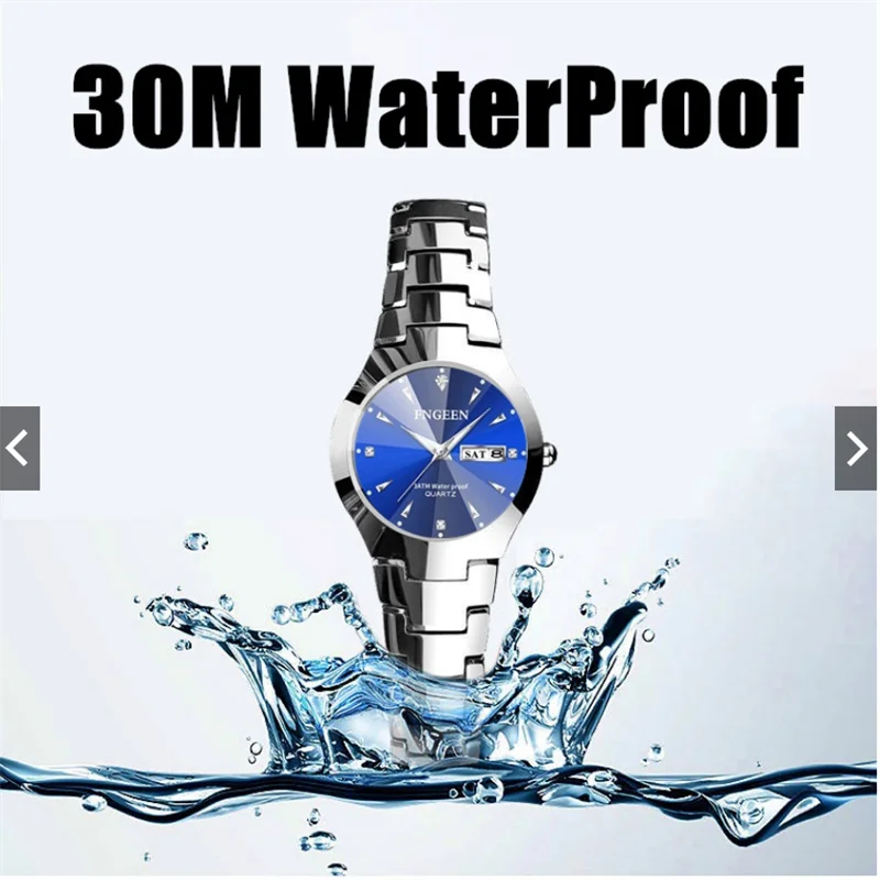 Relogio Feminino Couple Watch Men Quartz watch for Lovers Luxury Womens wristwatch Stainless Steel Waterproof