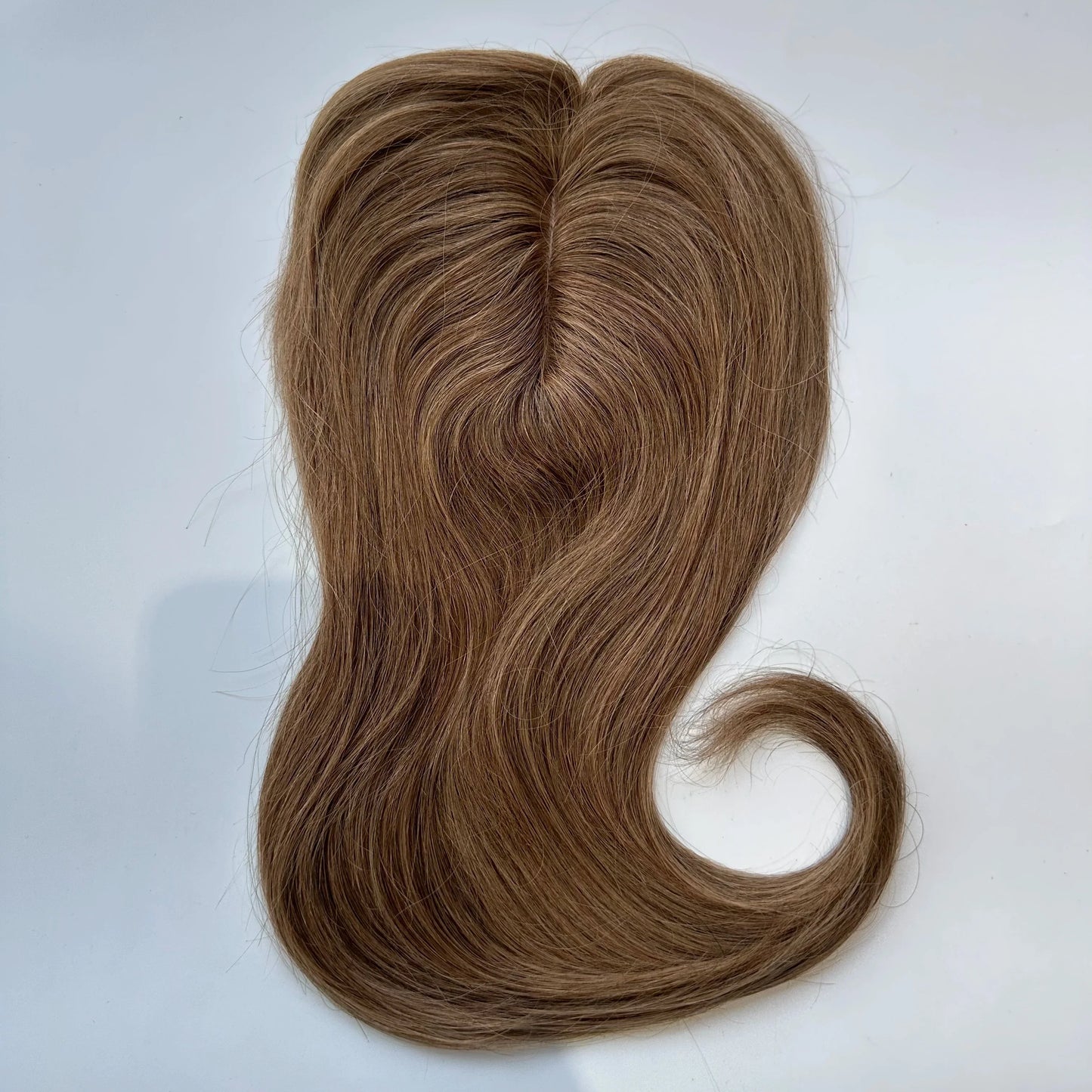 Human Hair Topper For Women Toppers With Bangs Clips In Hairpieces 100% Human Hair Wigs Natural Straight Hair Blonde Silk Base