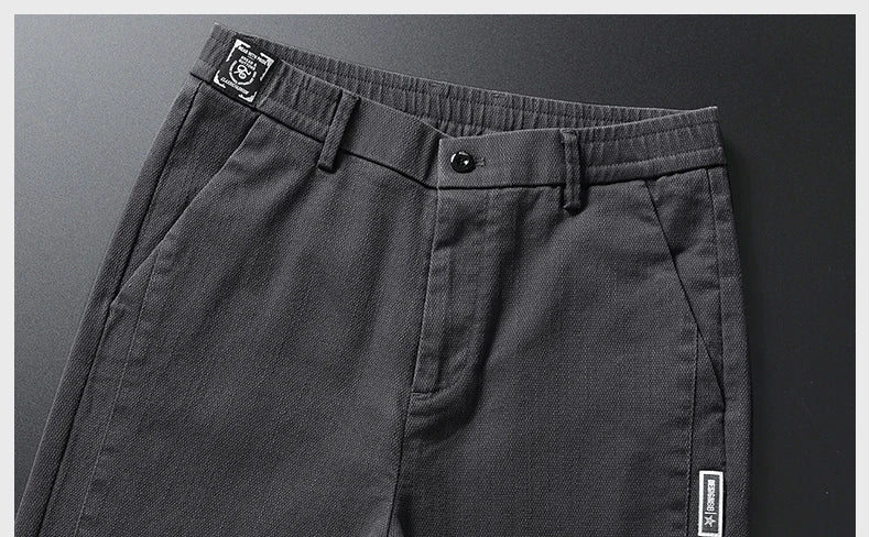 Classic Slim Fit Mens Casual Pants Breathable Straight Stretch Korean Business Trousers Spring Autumn New Fashion Male Clothing