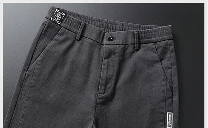 Classic Slim Fit Mens Casual Pants Breathable Straight Stretch Korean Business Trousers Spring Autumn New Fashion Male Clothing