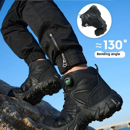 Work Safety Shoes Smash-proof and Puncture-proof Sports Safety Shoes Outdoor Mountaineering Wear-resistant Steel Boots