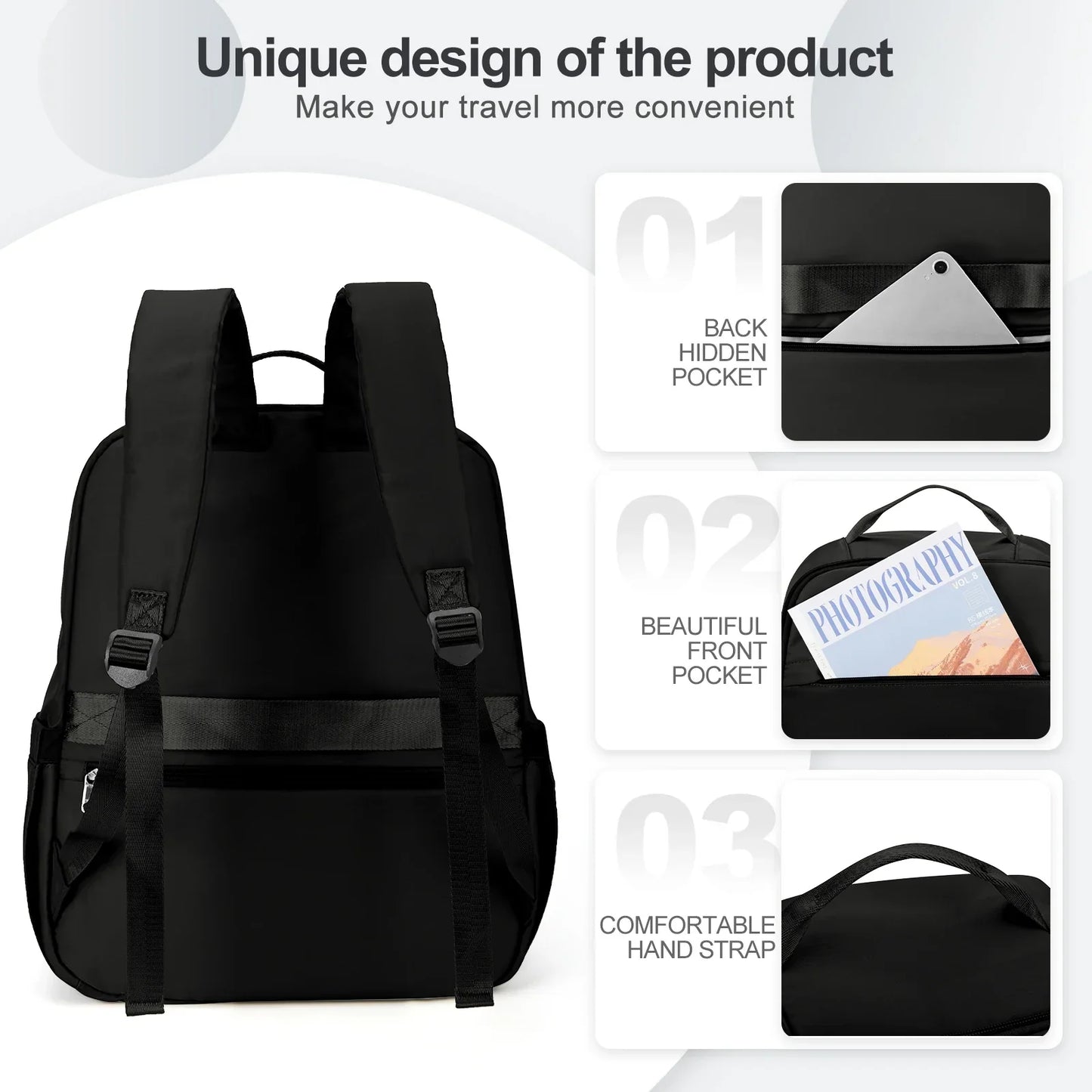Backpack 40x20x25 Cabin Bag, Hand Luggage Travel Backpack for Easyjet Cabin Bag 45x36x20, Laptop Backpack for Women/Men