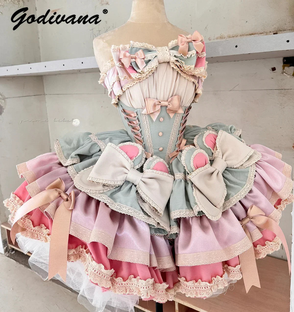 Girls Birthday Lolita Dress 2024 Spring and Summer Women's Tube Top Satin Bowknot Slim Pettiskirt Short Mini Party Dress