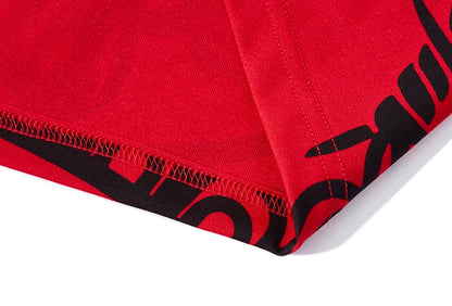 Hip Hop Streetwear Polo T-Shirt Virgin Mary Graphic T Shirt Men Polo Shirt Short Sleeve Harajuku Cotton Tops Tees Red Grey