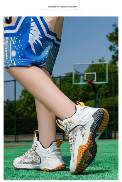 Kids Basketball Shoes Boys Sneakers Non-slip Child Trainer Basket Shoes Outdoor Children Sport Shoes Zapatillas De Deporte
