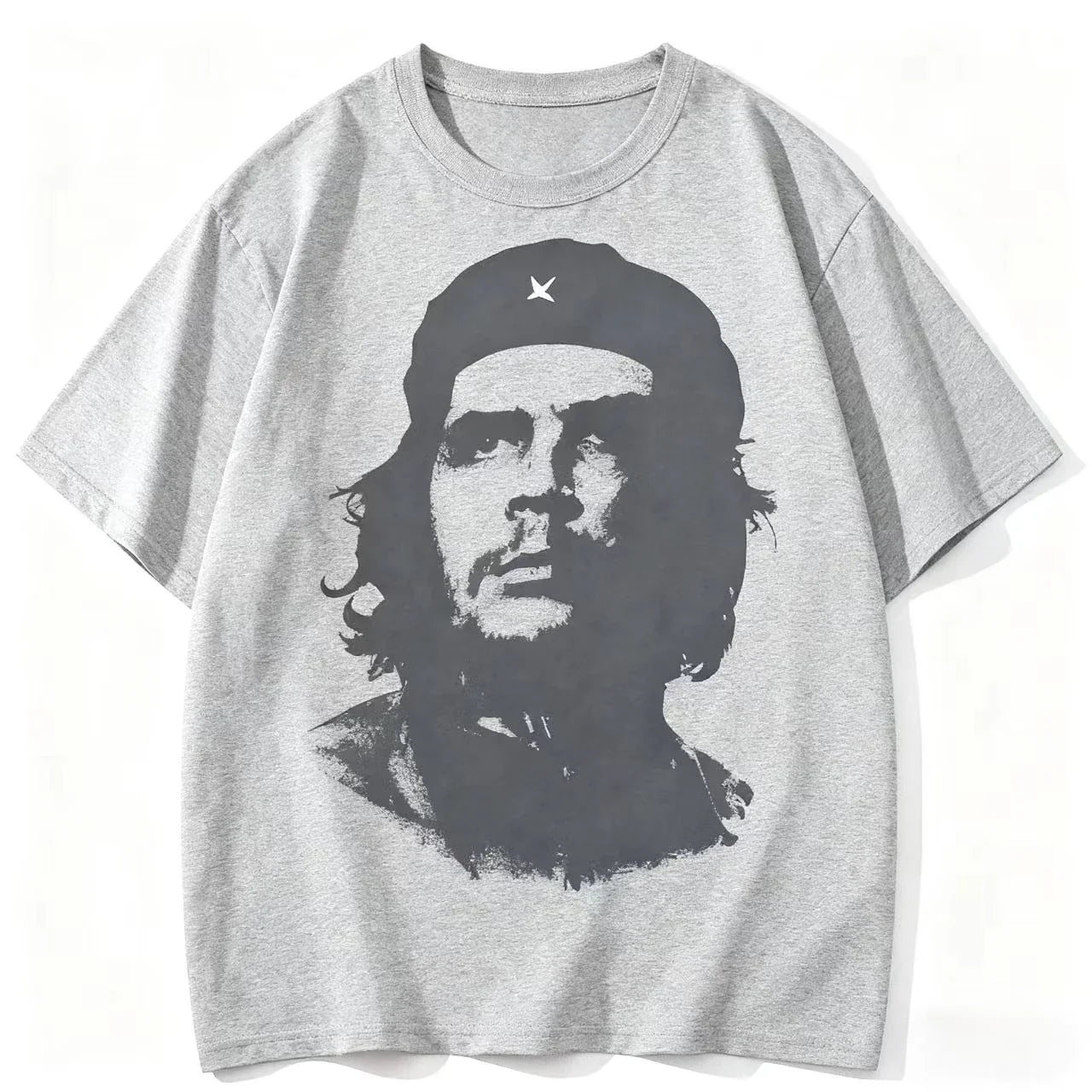 Che Guevara S New American Retro Casual Loose Men S Pure Cotton T-shirt for Motorcycles Is A Trendy Cultural Symbol