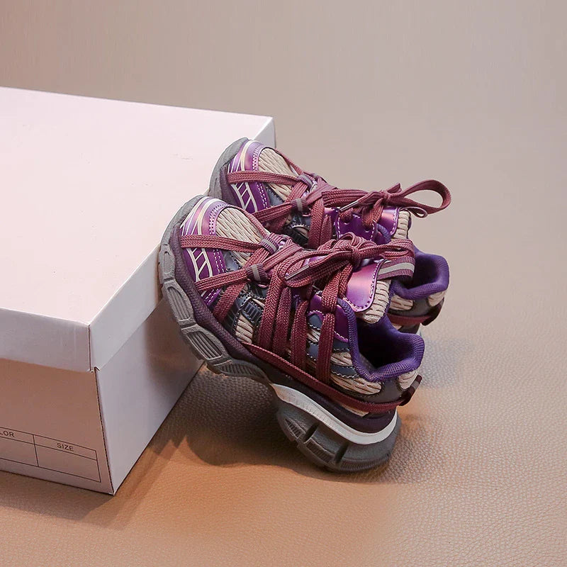 Girl's Sneakers Breathable Versatile Basketball Sneakers for Children Fashion Spring Autumn Kids Causal Boys School Sports Shoes