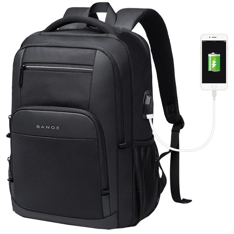 Travel Waterproof Backpack with USB Charging Port Fit 15.6 Inch Laptop Backpacks for Men and Women, Teenager School Bags
