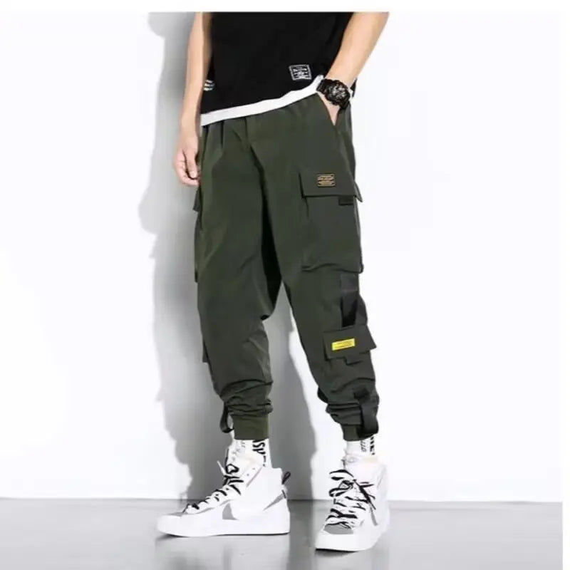 Spring and Summer Men's Casual and Cargo Pants Man Bound Feet Function Versatile Korean Version Trend Men's Trendy Brands