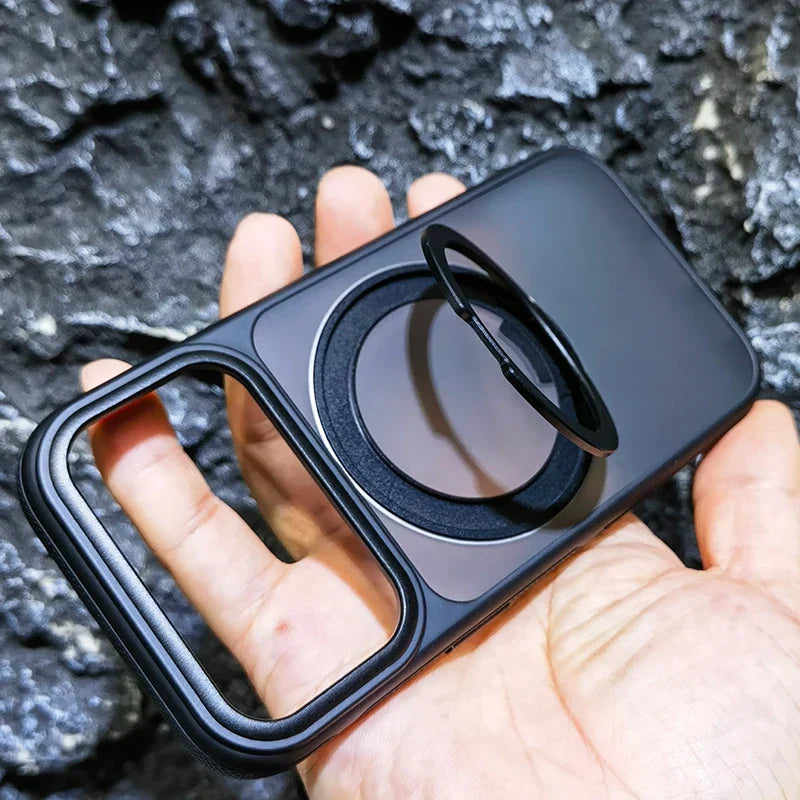Magnetic 360 Degrees Rotating Ring Holder Case For iPhone 17 Pro Max / 17 Air