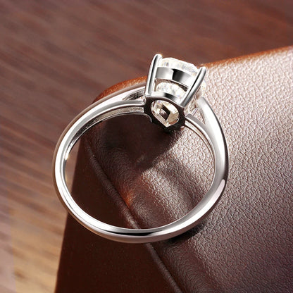 7*10mm 2ct Pear Cut Moissanite Solitaire Rings for Women D VVS1 Lab Diamond Fine Jewelry Solid 925 Silver Wedding Ring