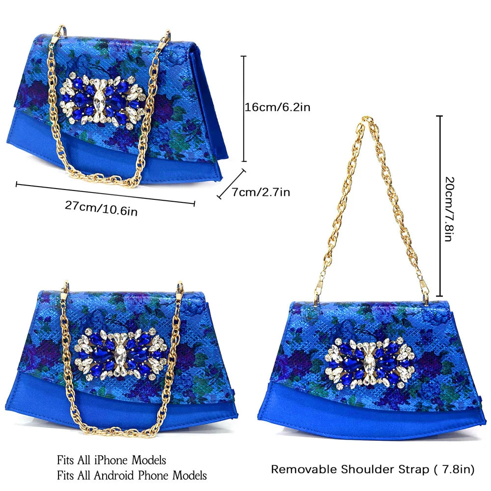 Design Nigerian Style Women Heels Shoes And Elegant Bag Set Color Matching Handbag Wedding Party Women Shoes