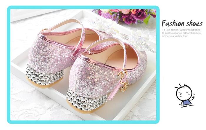 Flower Children's Shoes Beach Princess Girl Shoes For Kids Glitter Wedding Party Shoes Infantil Chaussure Enfant