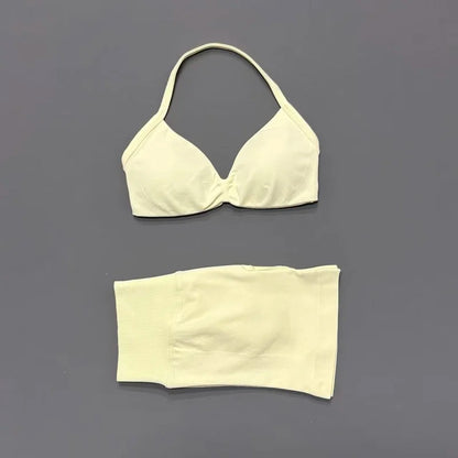 2 Piece Yoga Sets Women  Low Waist Seamless Push Up Bra Scrunch Butt Lift No Digging Comfortable Gym Running Tracksuits