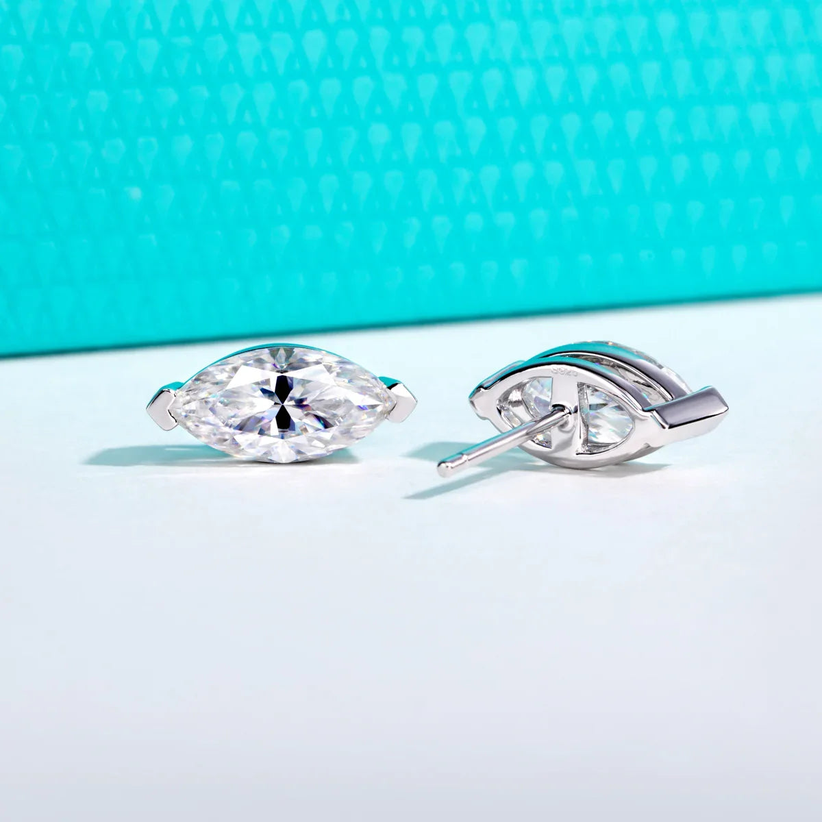 1cttw-6cttw Marquise Moissanite Earrings 925 Sterling Silver D Color VVS1 Moissanite Classic Stud Earring for Woman