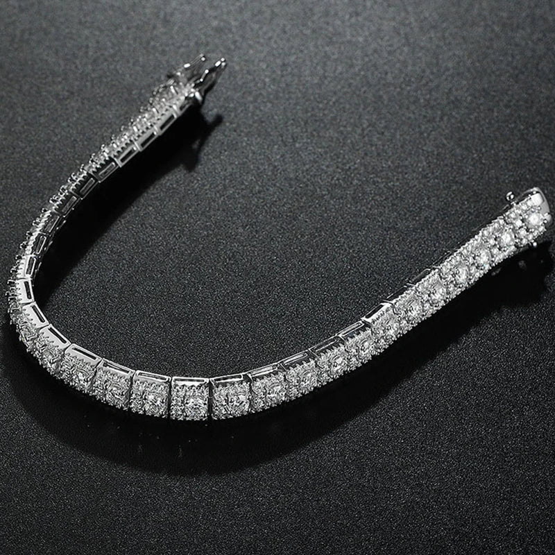 Luxury GRA Certified Full Moissanite Diamond Tennis Bracelet D Color For Woman Man 925 Couple Chain Bracelets Bangle Gift