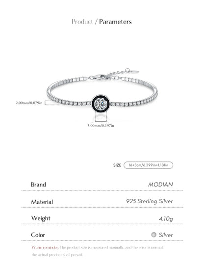 925 Sterling Silver Shinning Stackable Bracelets Stars Geometric Heart Water Drop CZ Tennis Bracelets For Women Jewelry
