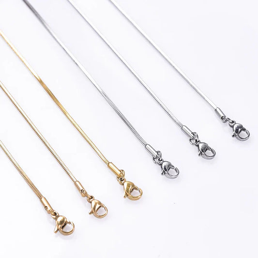 45/50/60/70cm Snake Long Chain Necklace Stainless Steel Necklaces For Women Men Jewelry Neck Chokers Catenina Collana