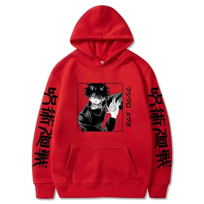 Japan Anime Jujutsu Kaisen Horror Fushiguro Megumi Manga Hoodies Men Harajuku Unisex Fashion Hip Hop Ulzzang SweatshirtGraphics