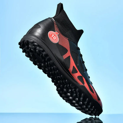 Professional Sports Football Shoes TF Broken Nail Teenagers Durable Wear Resisting Training Shoes Adult High-Tops Soccer Shoes