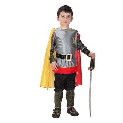 Children's Knight Costume Cosplay Performance Dress Party European Knight Armor Medieval Royal Castle Defender Armor