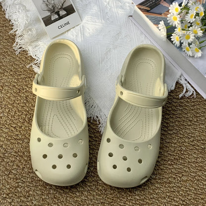Kids'Casual Sandals EVA Summer Fashion Outdoor Soft Bottom Children Breathable Anti-slip Beach shoes Black White Size 36-41