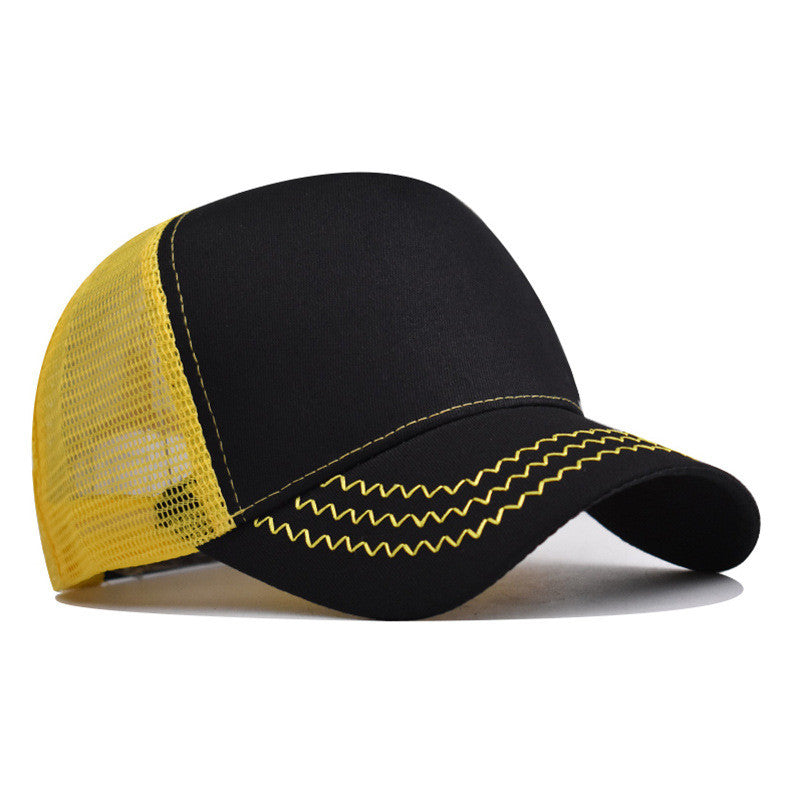 Custom Trucker Hat Logo Cotton Mesh Breathable Baseball Cap Women Men Summer Sunshade Mesh Cap 5 Panels Truck Hat Cap Wholesale