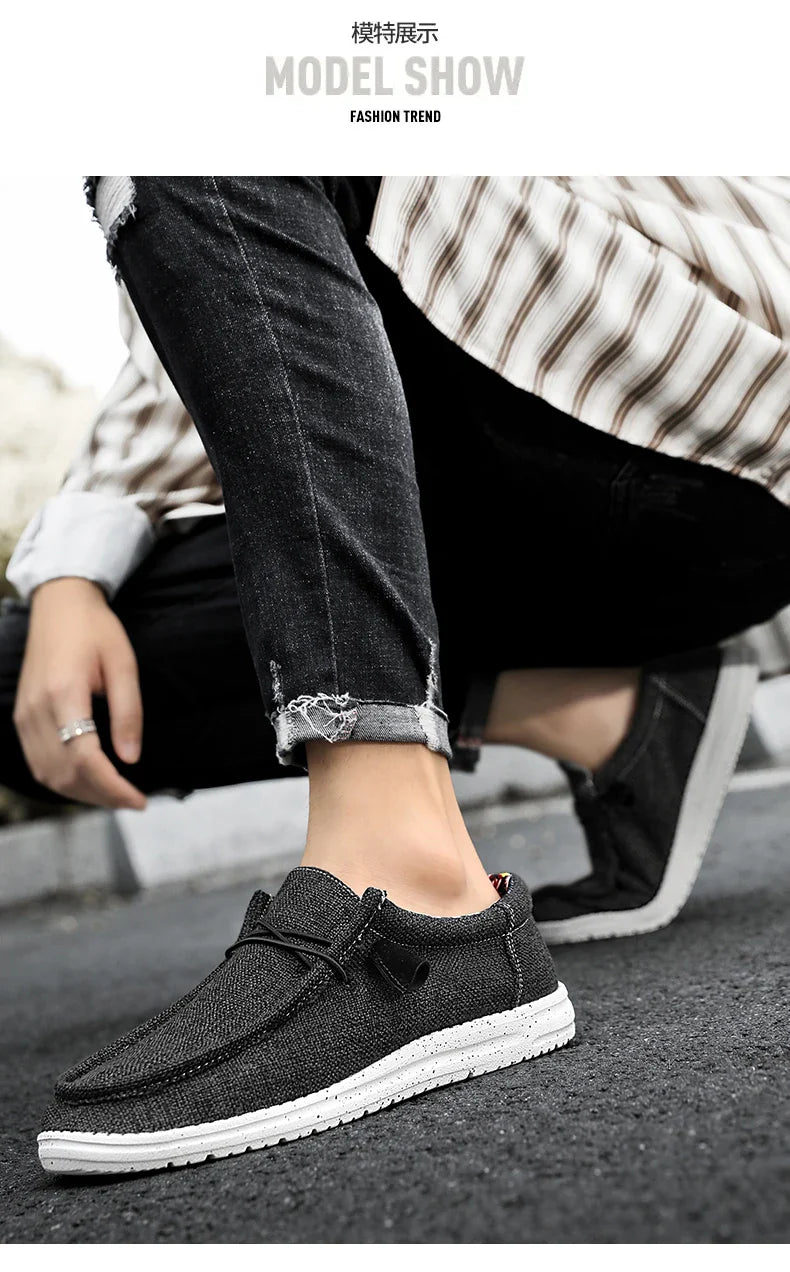 Men Casual Shoes Breathable Lightweight Slip-On Flats Simple Comfortable Solid Color Soft Sole Shoes Men Shose For Sale Loafers
