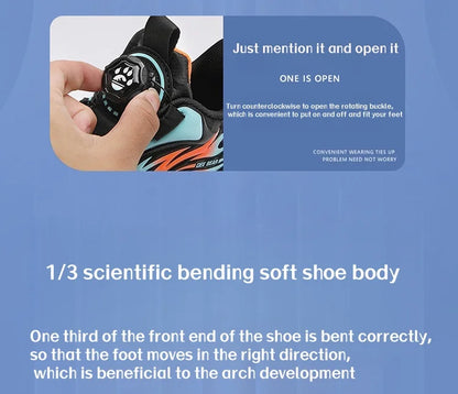 Boys leather lightweight winter sports shoes children's basketball running shoes spring and autumn new rubber soles
