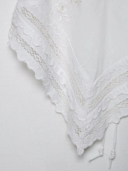 New Women Embroidery Halter Fashion Elegant Crop Tie Top Woman 2025 Sleeveless Backless Short Tops Women Sexy Elegant Party Top