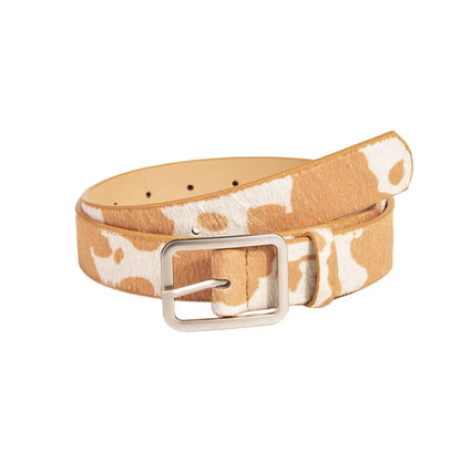 Japanese Style Square Buckle Women Belt with Shine Rhinestone PU Leather Gothic Waist Belts Leopard Punk Waistband