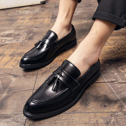 Tassel Wedding Leather Shoes Men Classic Formal Leather Loafers Male Dress Casual Business Shoes For Men Social Brogues Shoes