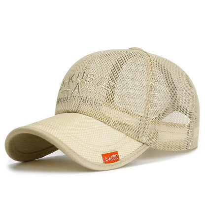 Summer Mesh Baseball Cap for Men Adjustable Visor Hat Quick Dry Breathable Sun Hats For Women Men snapback Outdoor Sports caps