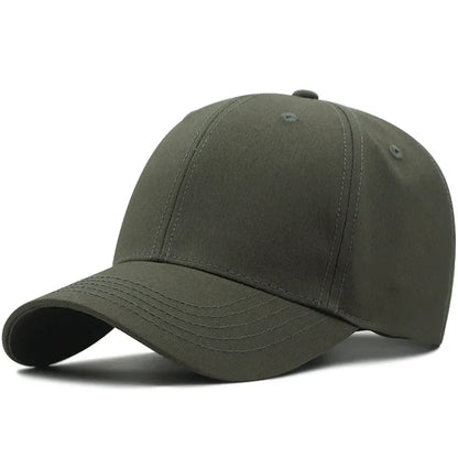 Hard Cotton Big Size Baseball Hat Woman Solid Color Sun Cap Hiphop Man Plus Size