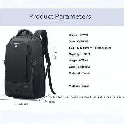 Travel Multifunction Backpack Fashion Zipper Open Bag Men's Backpack Laptop High Quality Male Women Business Classic Bags