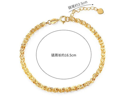 18k gold phoenix-tail bracelets for women yellow gold / rose gold bracelet