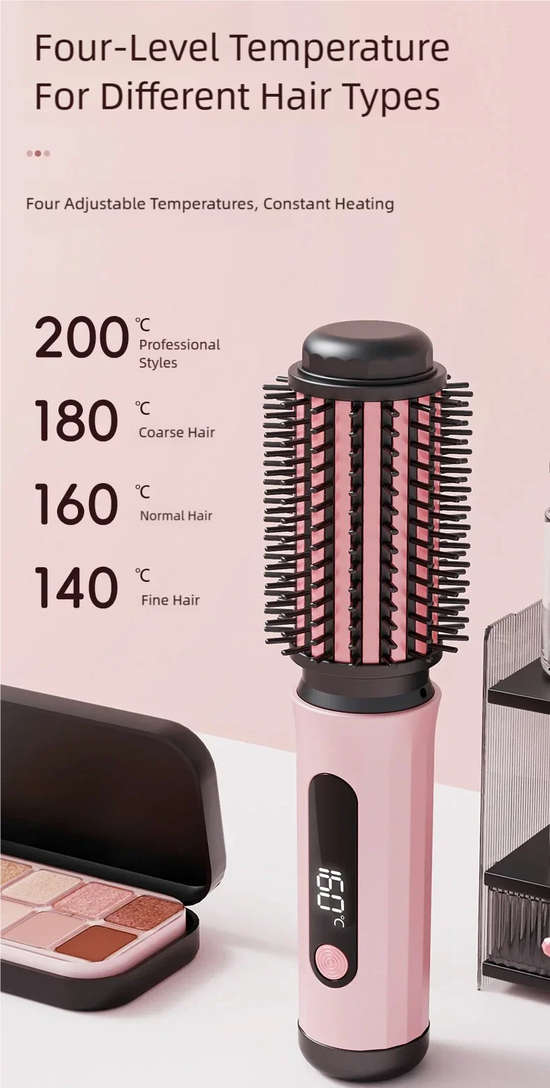 New Automatic Volumizing Hot Air Brush Professional Styling Tool Multifunctional Heated Curling and Straightening Comb