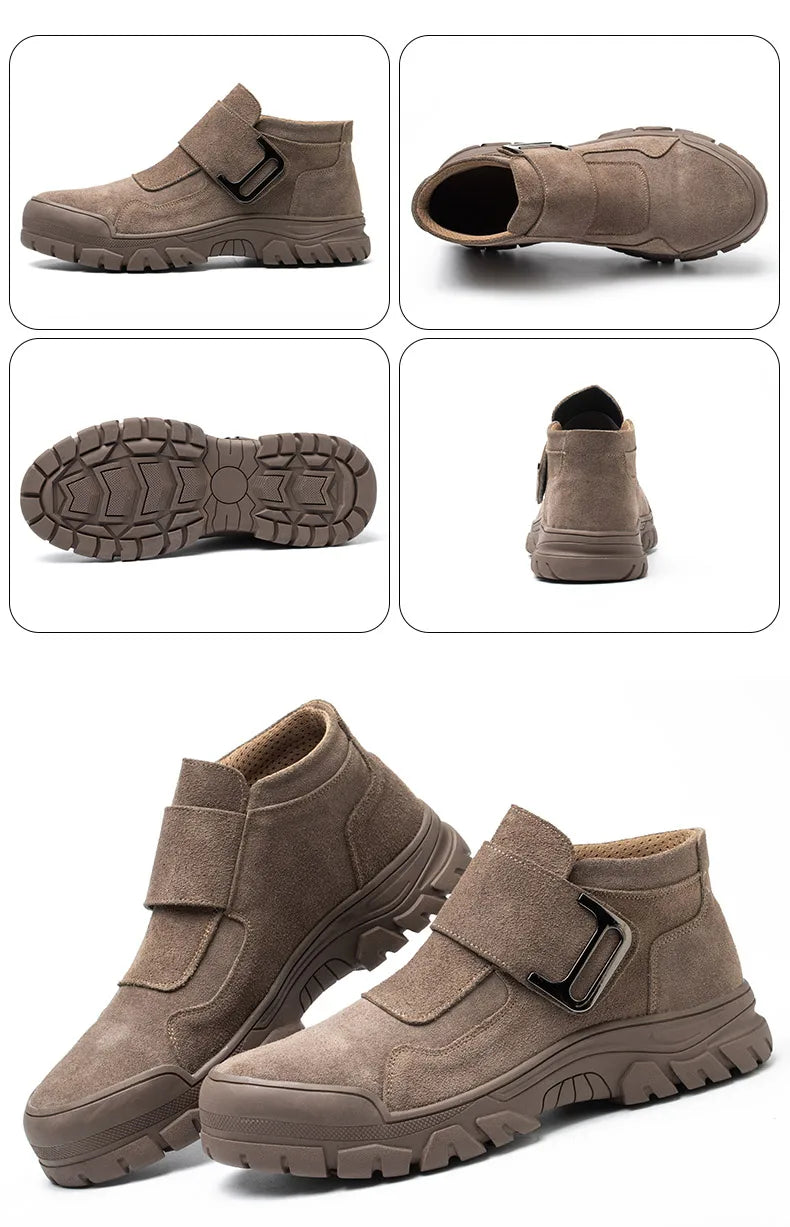 Men Work Safety Shoes Anti-Smashing Steel Toe Puncture Proof Boots Indestructible Work Shoes Construction Work Shoes For Man