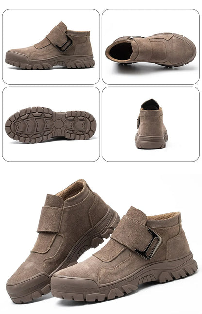 Men Work Safety Shoes Anti-Smashing Steel Toe Puncture Proof Boots Indestructible Work Shoes Construction Work Shoes For Man