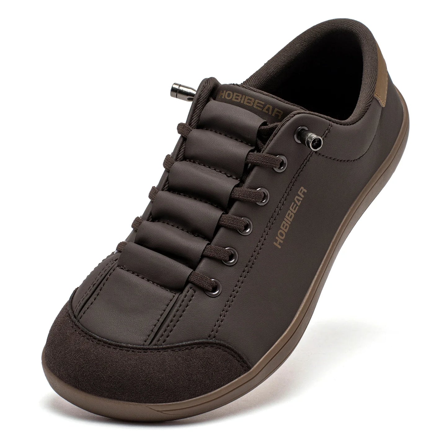 Unisex Barefoot Wide Toe Shoes Women Men Artificial Leather Minimalist Sneakers Adjustable Slip On Walking Shoes