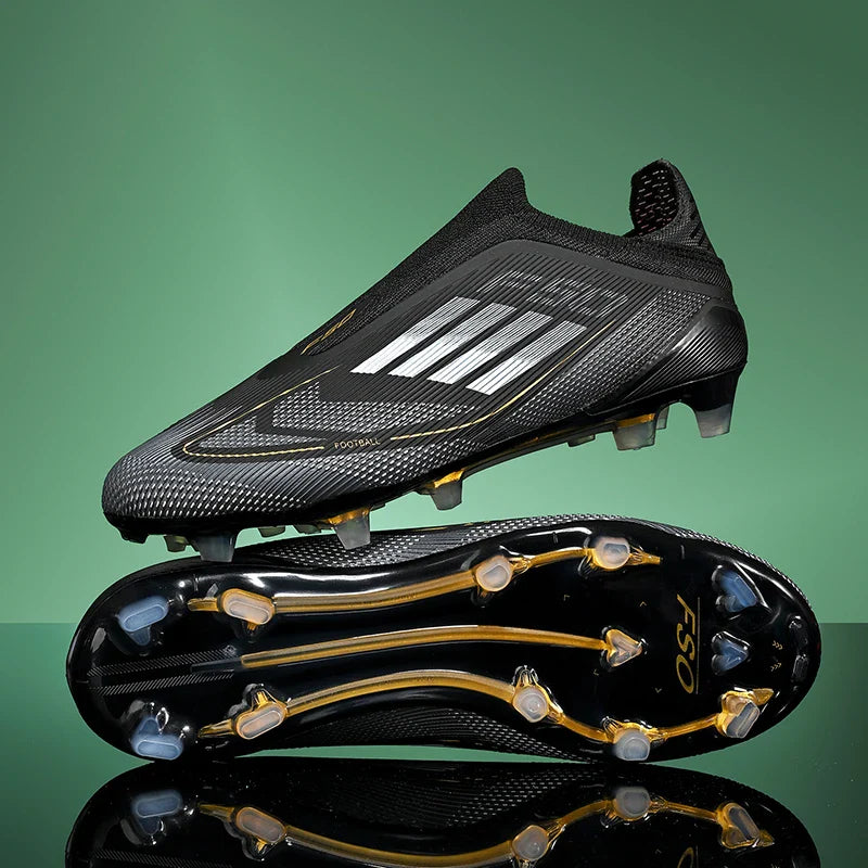 New Men Football Boots Outdoor Sport Training Soccer Shoes Match Boys Adult Cleats Breathable Non Slip Long Spikes Comfortable