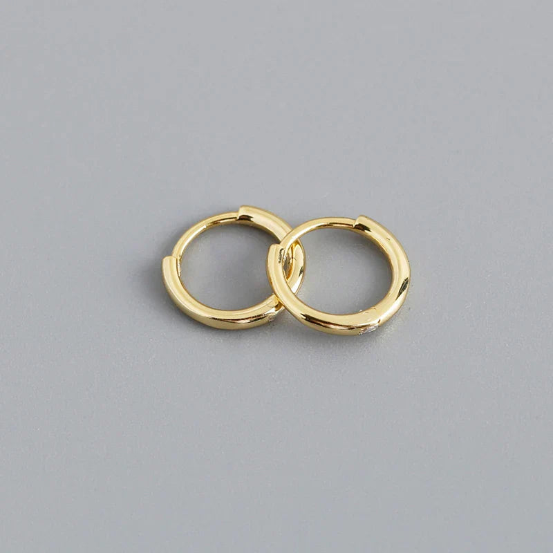 925 Sterling Silver Fashion Simple Huggies Ear Buckle Accessories Minimalist Charm Ear Hoop Earrings for Women Jewelry