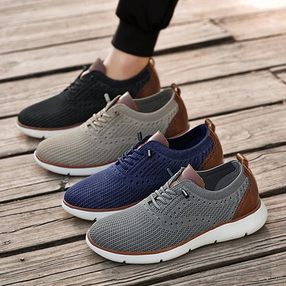 Large Size Comfortable Men's Shoes Light Fashion Casual Sports Shoes Breathable Flying Mesh Top Loafers