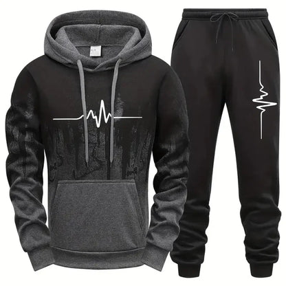 High Quality Men's Tracksuit Casual Jogging Men Versatile Sweatshirts Sweat Pants Fashion Comfort Daily Sports Simple Hoodie Set